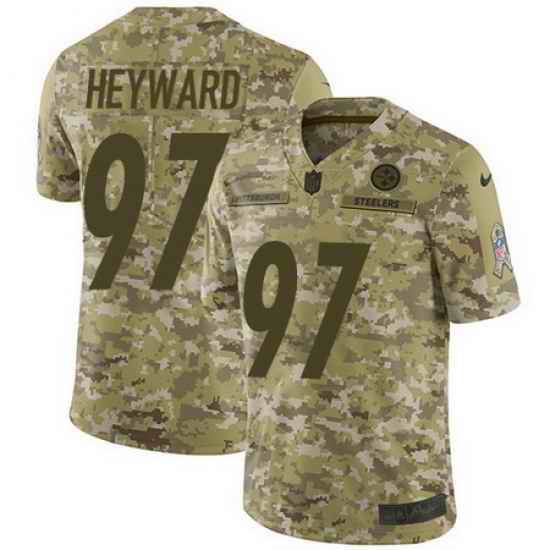 Nike Steelers #97 Cameron Heyward Camo Mens Stitched NFL Limited 2018 Salute To Service Jersey